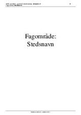 Stedsnavn