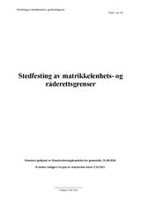 Stedfesting av matrikkelenhets- og råderettsgrenser